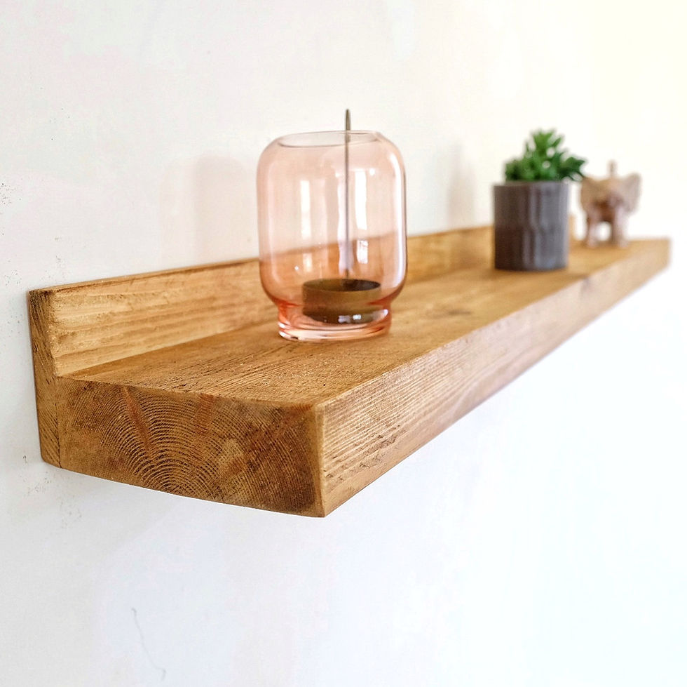 Thumbnail: Rustic wooden shelf with decor