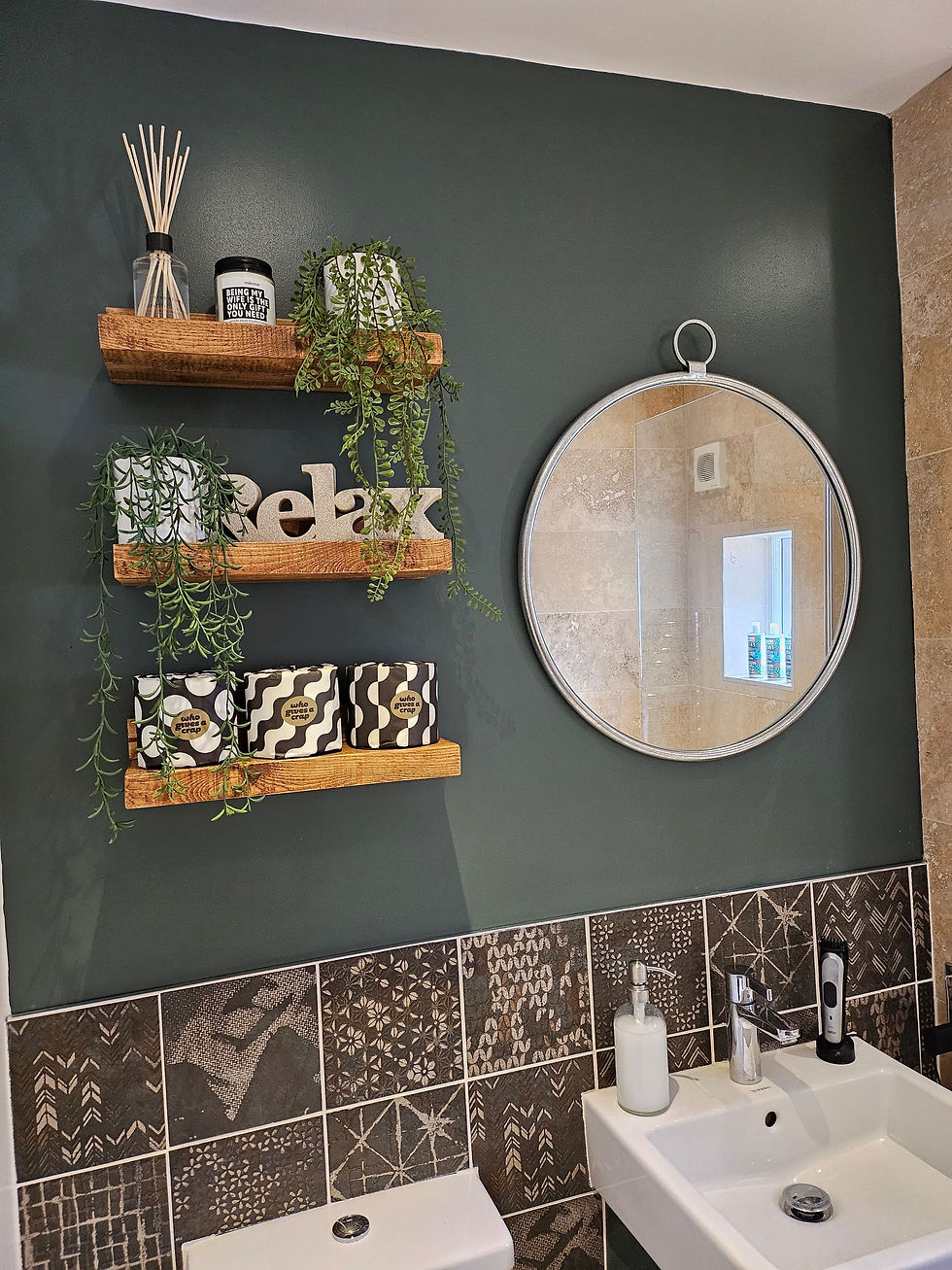 rustic pine shelves