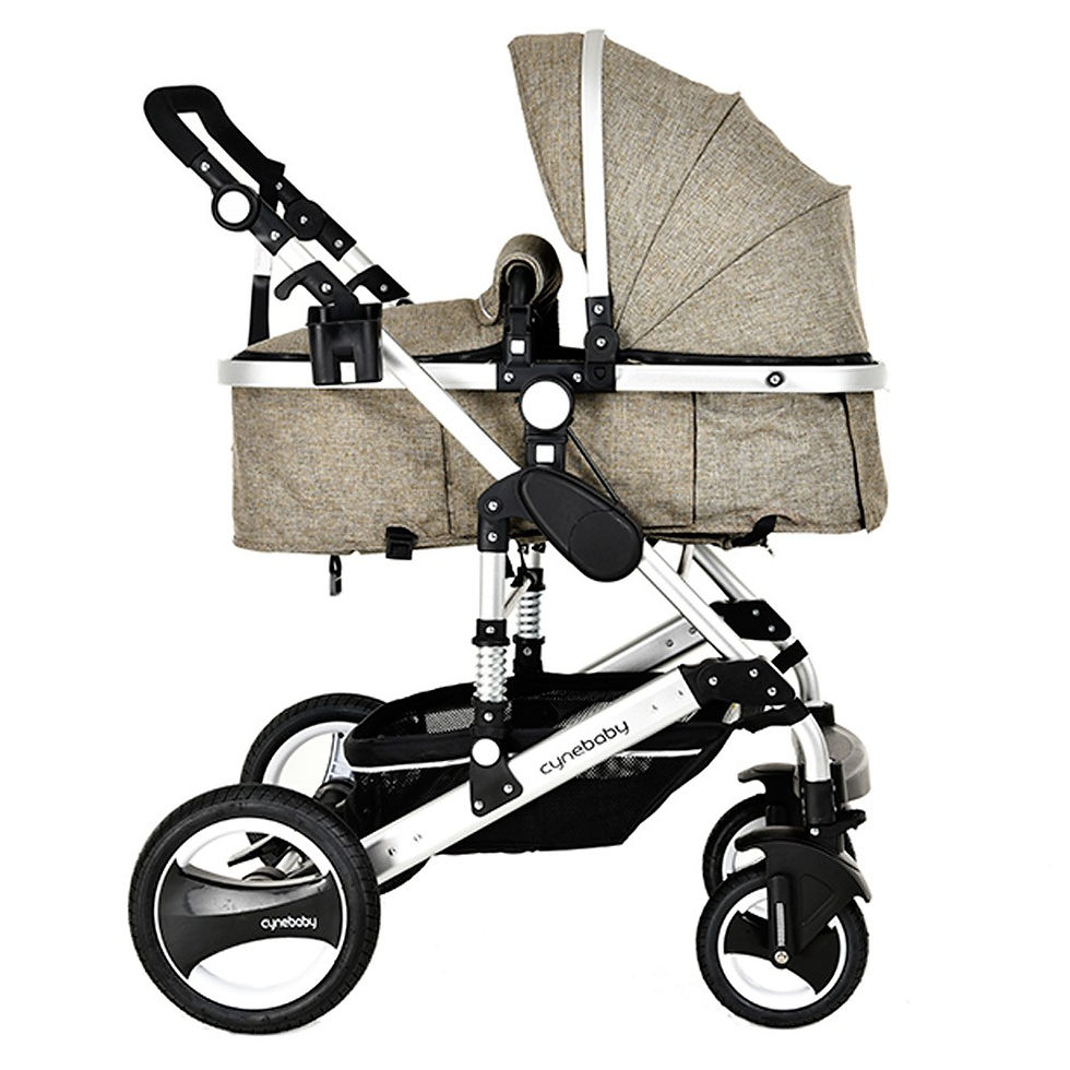 Thumbnail: Cynebaby 3 in 1 Premium Series Anti Shock Stroller Pram