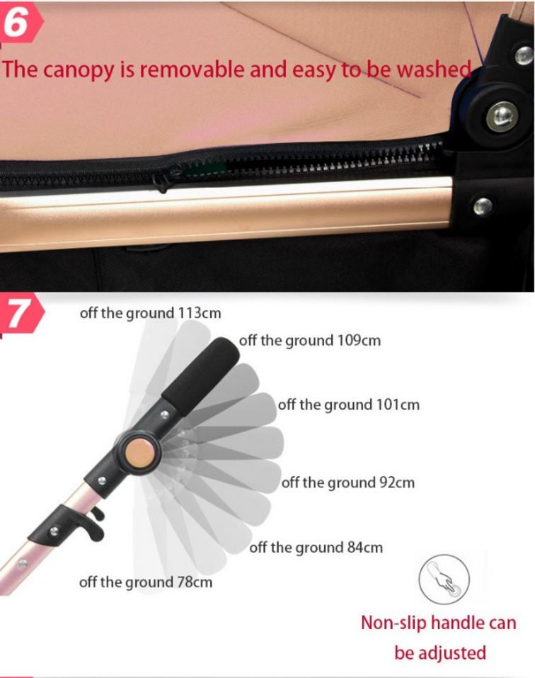 Thumbnail: Belecoo Premium Anti Shock Stroller Pram