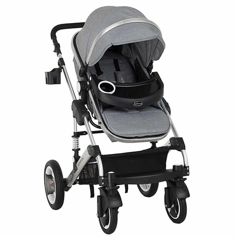 Thumbnail: Cynebaby 3 in 1 Premium Series Anti Shock Stroller Pram