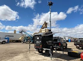 Solar mobile security system used in large scale construction site