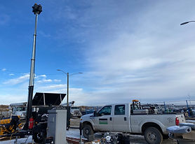 Solar Secuirty unit next to Black & McDonald Truck