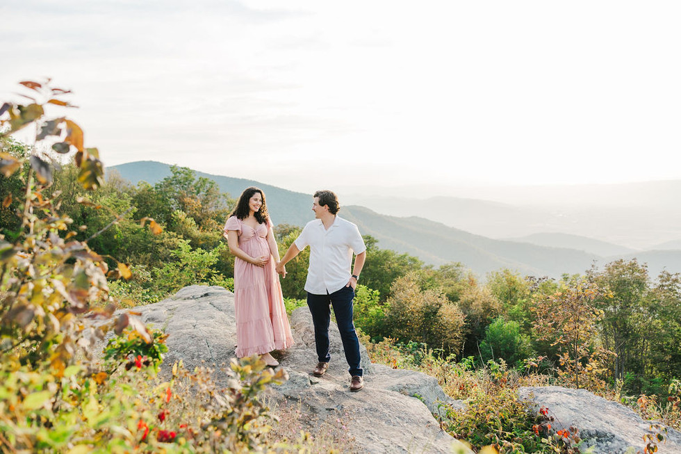 	11.	Couple holding hands on mountain overlook at Shenandoah National Park