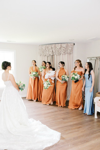 41. Bride and bridesmaids in champagne dresses at Antebellum of New Kent