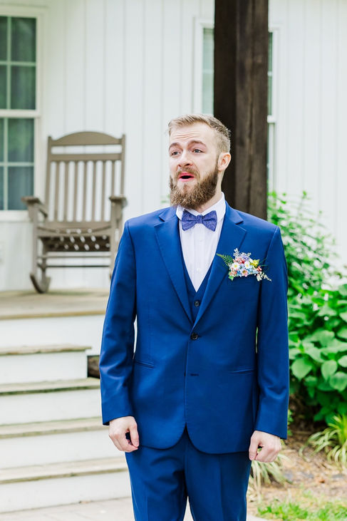5. Groom’s emotional reaction during first look