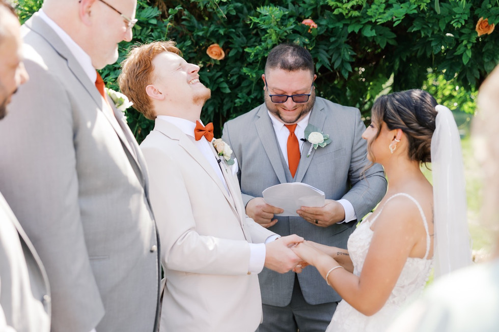10. Groom tearing up during emotional wedding vows at Antebellum of New Kent