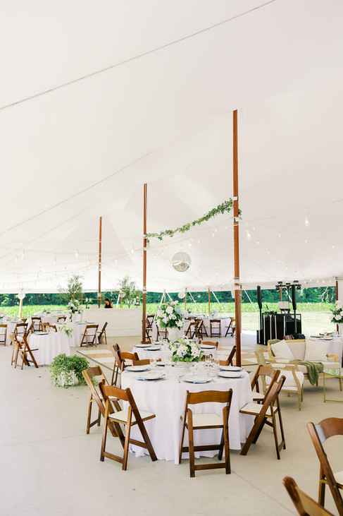 4. Elegant tented reception setup at Historic Whitewood near Richmond Virginia