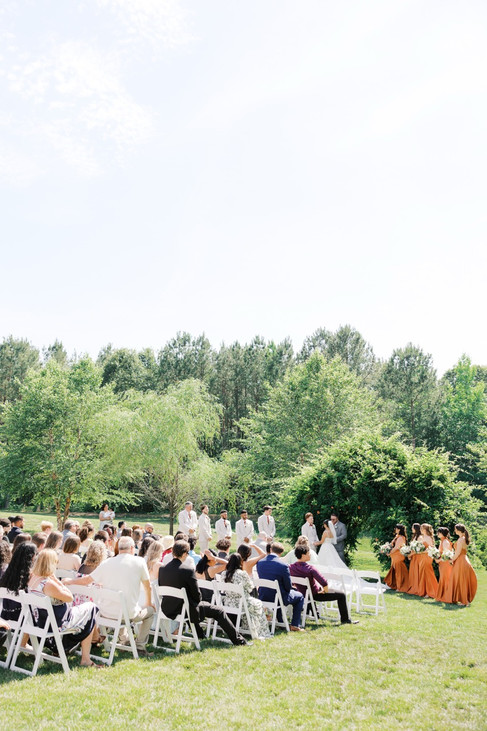 8. Guests watching outdoor ceremony at Antebellum of New Kent near Richmond