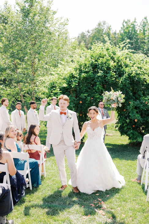 11. Bride and groom during outdoor ceremony at Antebellum of New Kent