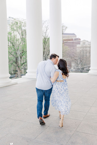 16. Romantic image of couple strolling hand-in-hand on the Capitol lawn in downtown Richmond