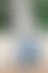 Grandfather posing with his children and grandchildren beside the water fountain at Maymont.