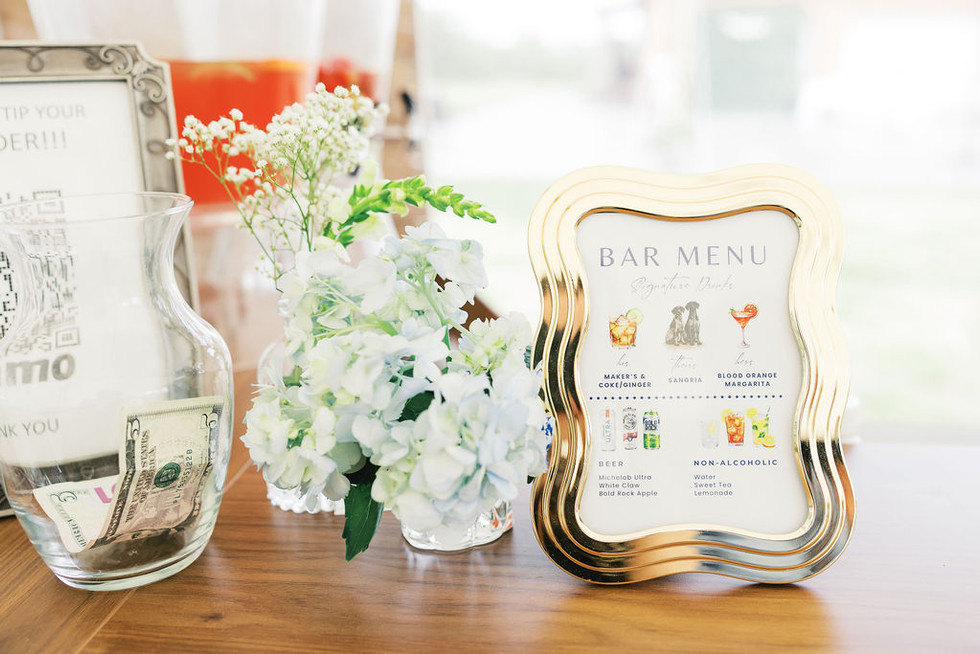 14. Signature drink station for Foxrun Venue & Events wedding reception