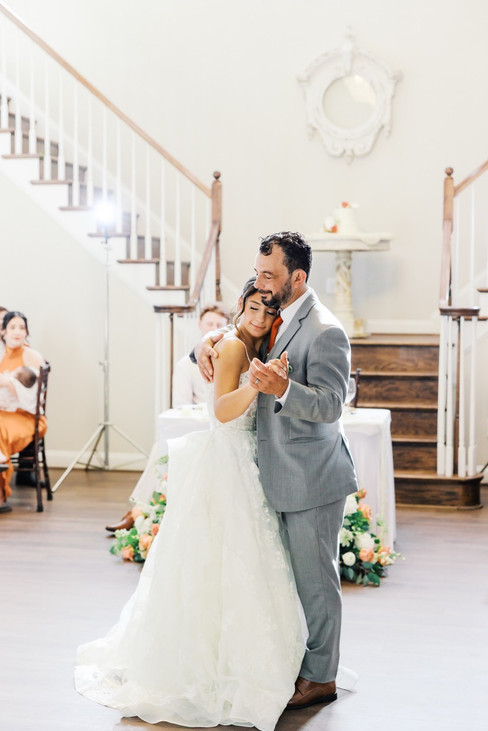 13. Bride and groom dancing at their reception near Richmond Virginia