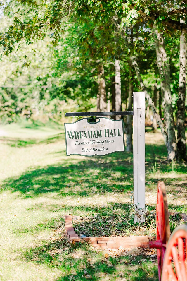 	3.	Romantic outdoor wedding ceremony under trees at Wrexham Hall Richmond VA.