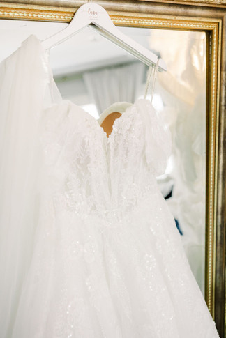 8. Close-up of lace details on bride’s wedding dress — romantic bridal preparation photo in Richmond, VA.