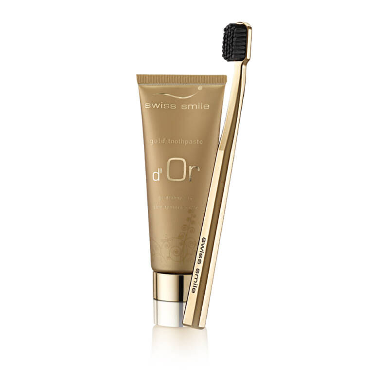 SWISS SMILE d'OR - golden gel & golden toothbrush