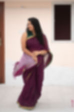 Contrast Blouse Saree