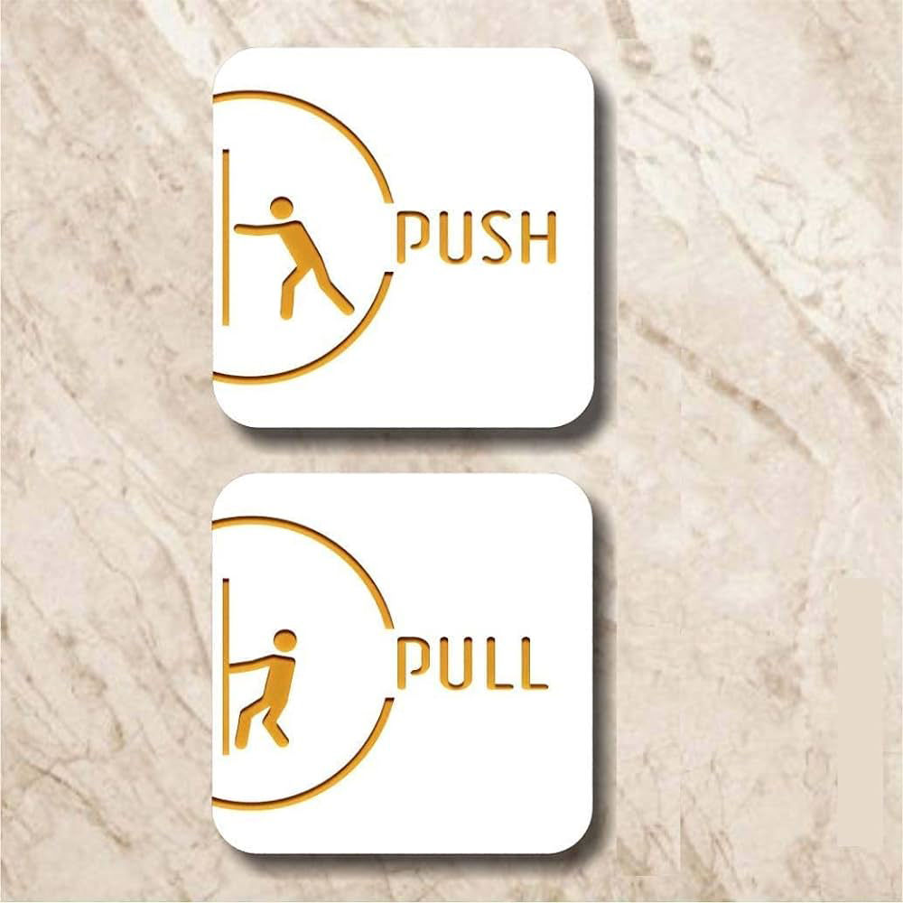 Push Pull Acrylic Sign in Chennai