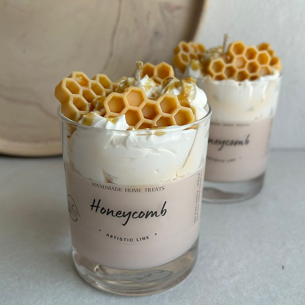 Μικρογραφία: κερι αρωματικο 250ml / dessert candle Honey Comb