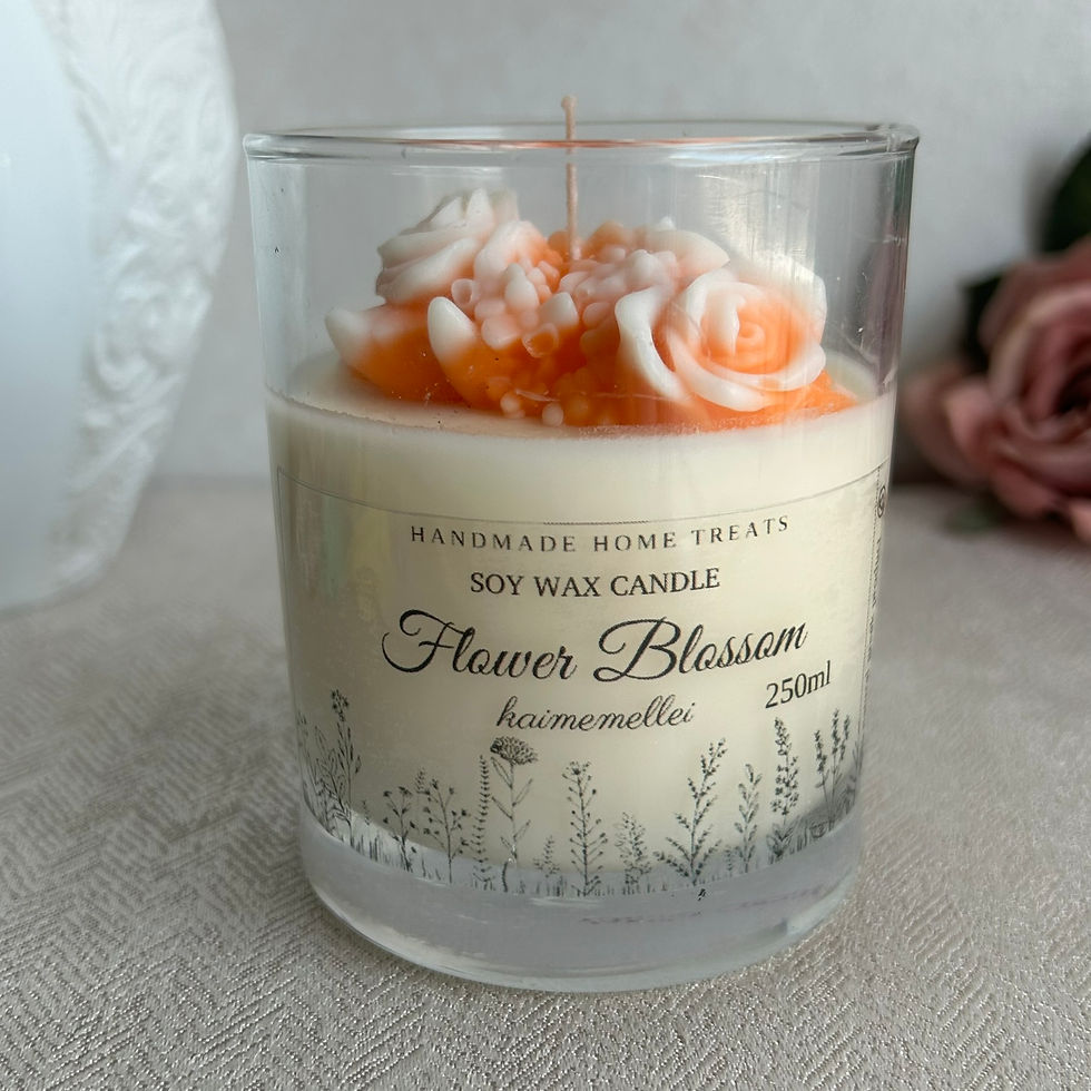 Μικρογραφία: κερι αρωματικο 250ml / wax candle flowers