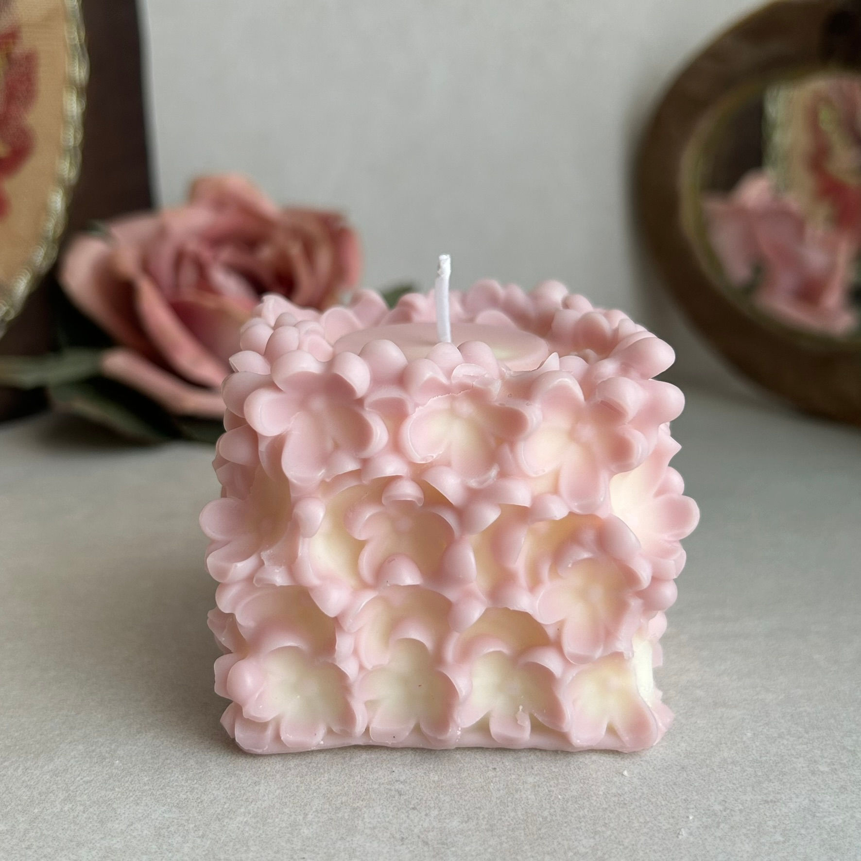 κερι αρωματικο / vintage lilac box