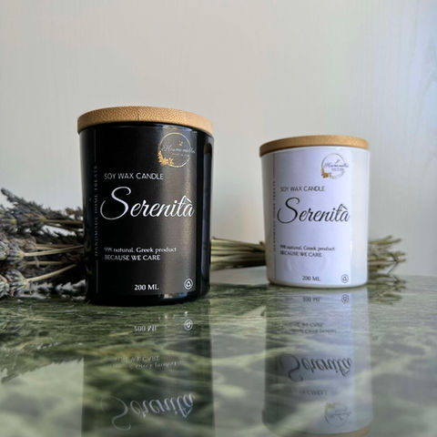 κεριά σόγιας σε βάζο serenita