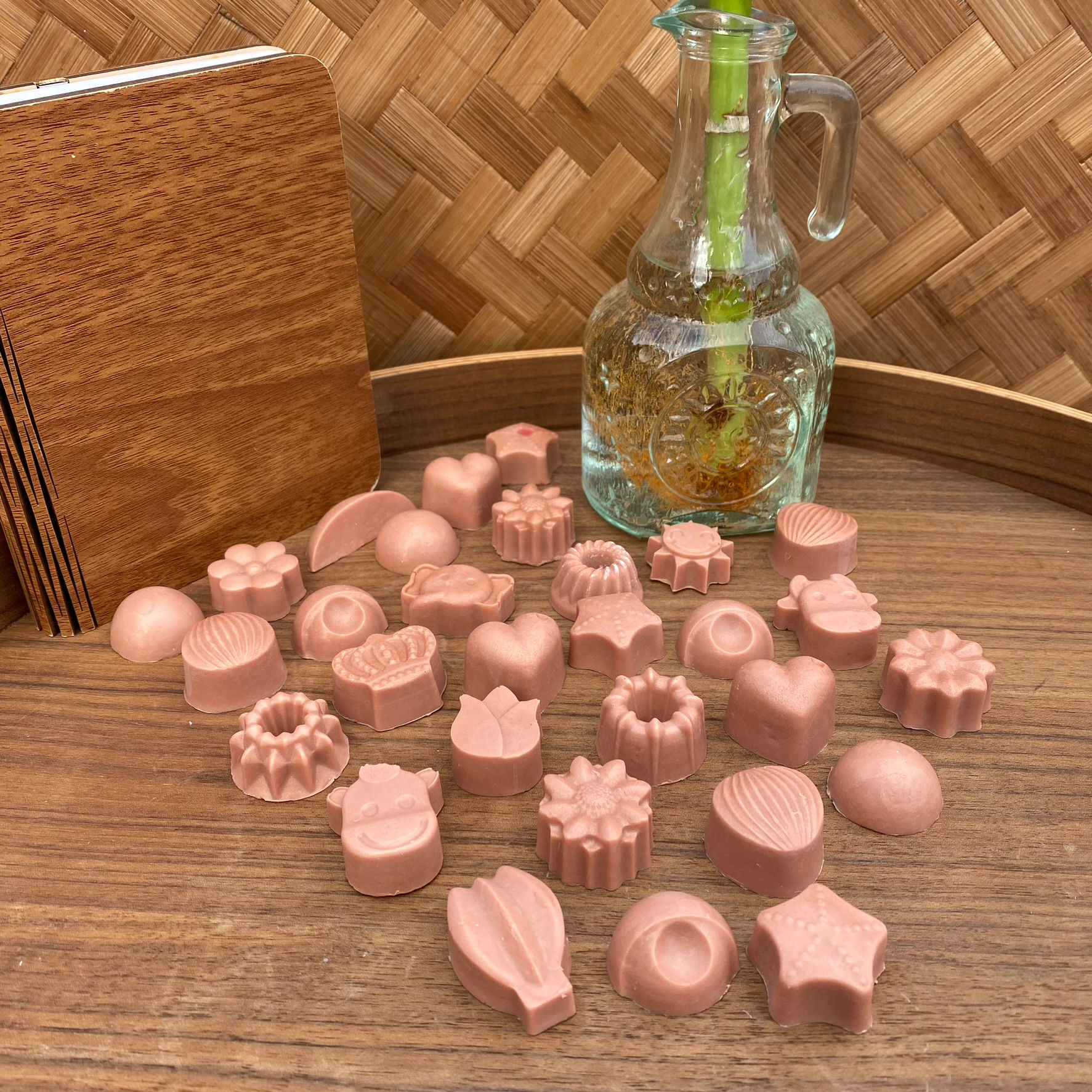 Mini Soaps Kaimemellei, αρωματικά σαπουνάκια σετ των 10 τεμ Dusty Pink
