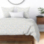 floral pattern white and light blue 