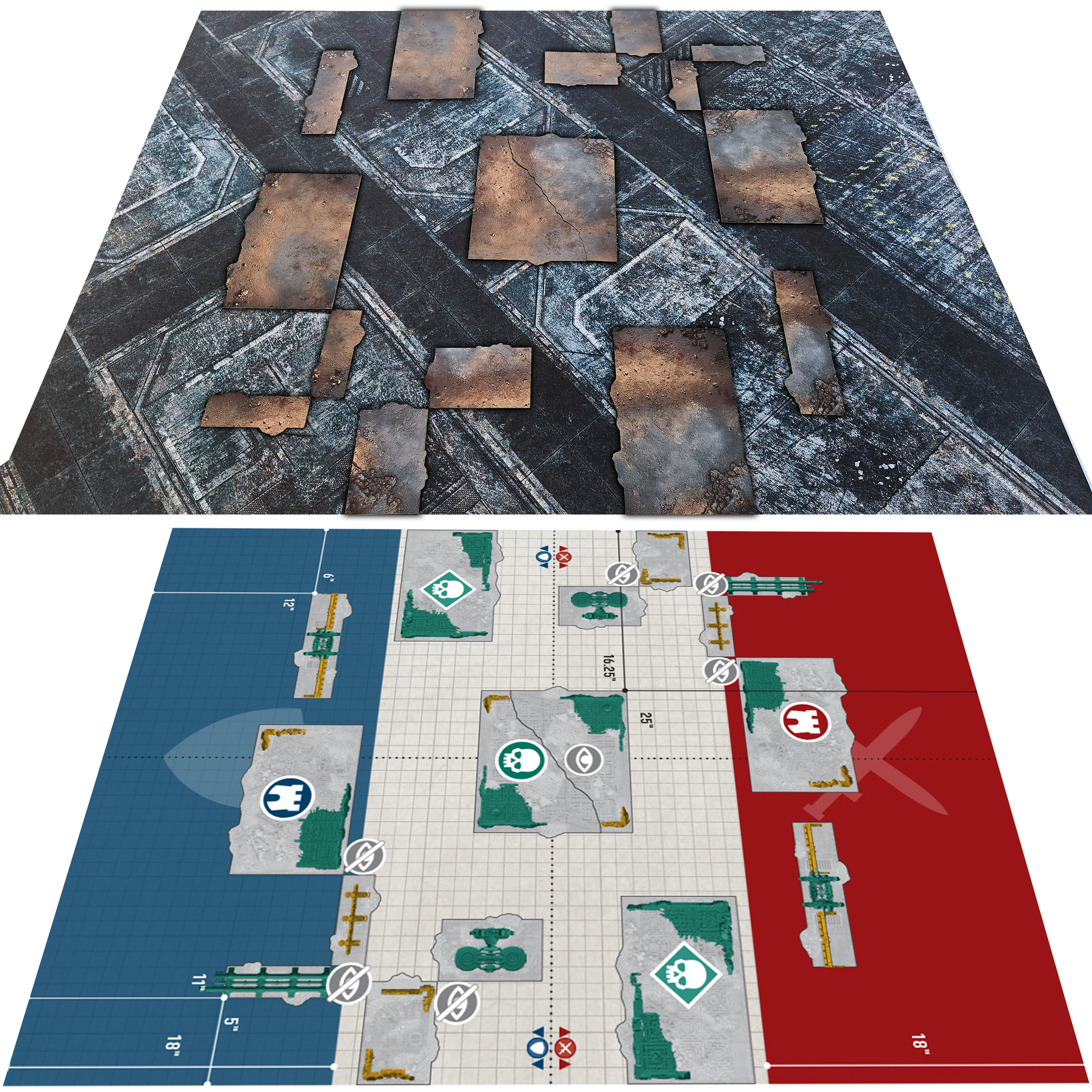 Zestaw Footprintów Winylowych - 11 edycja Warhammera 40k