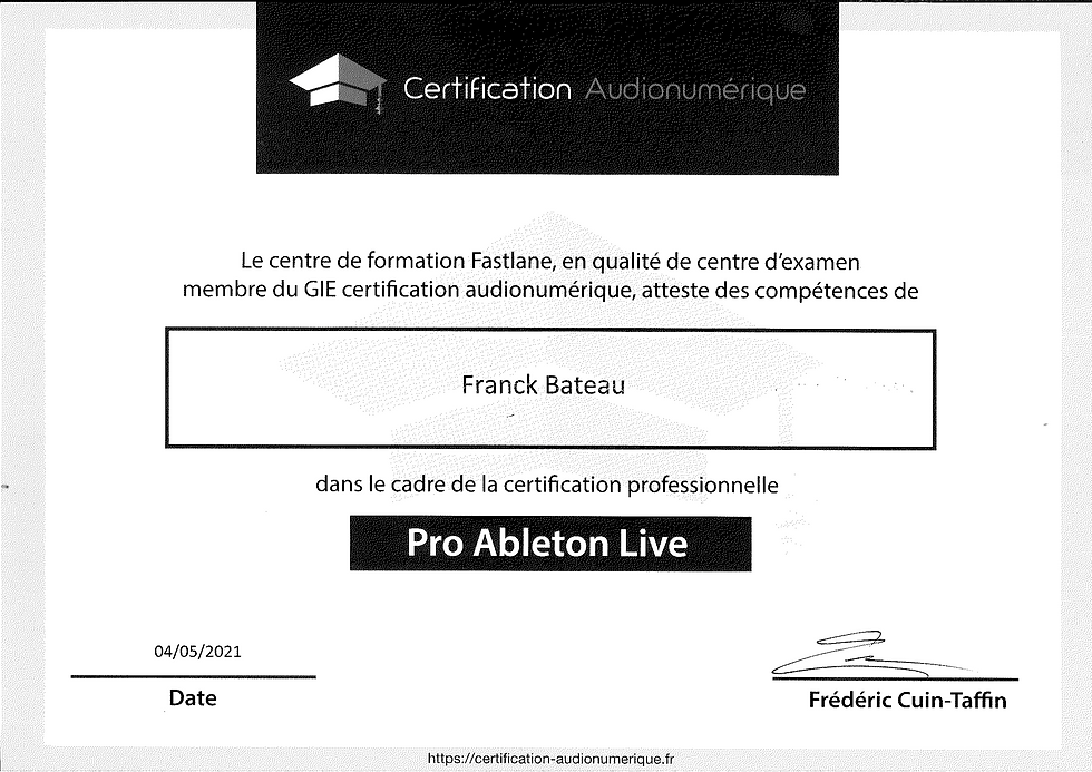 Certif ABLETON