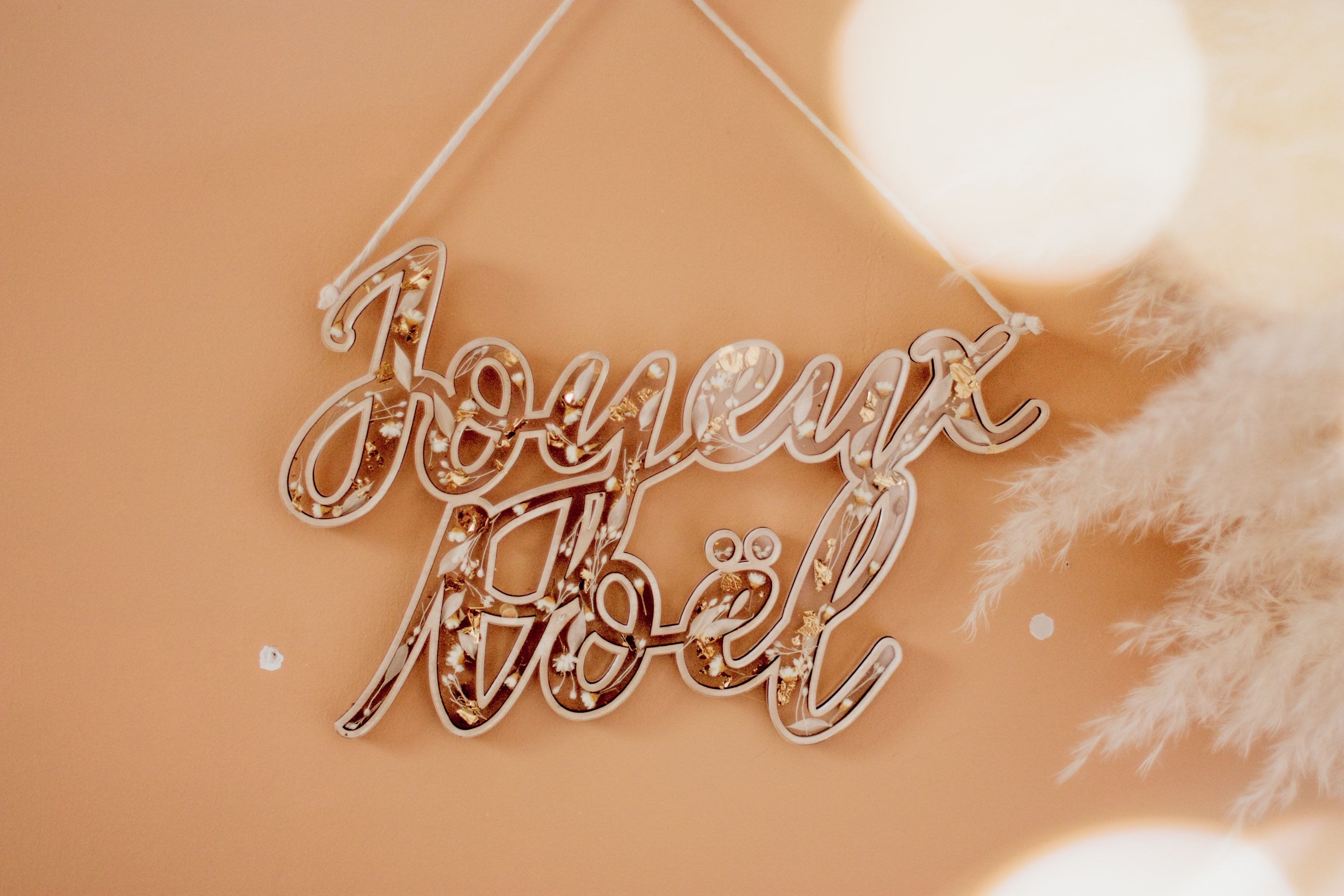 SUSPENSION FLEURIE JOYEUX NOËL