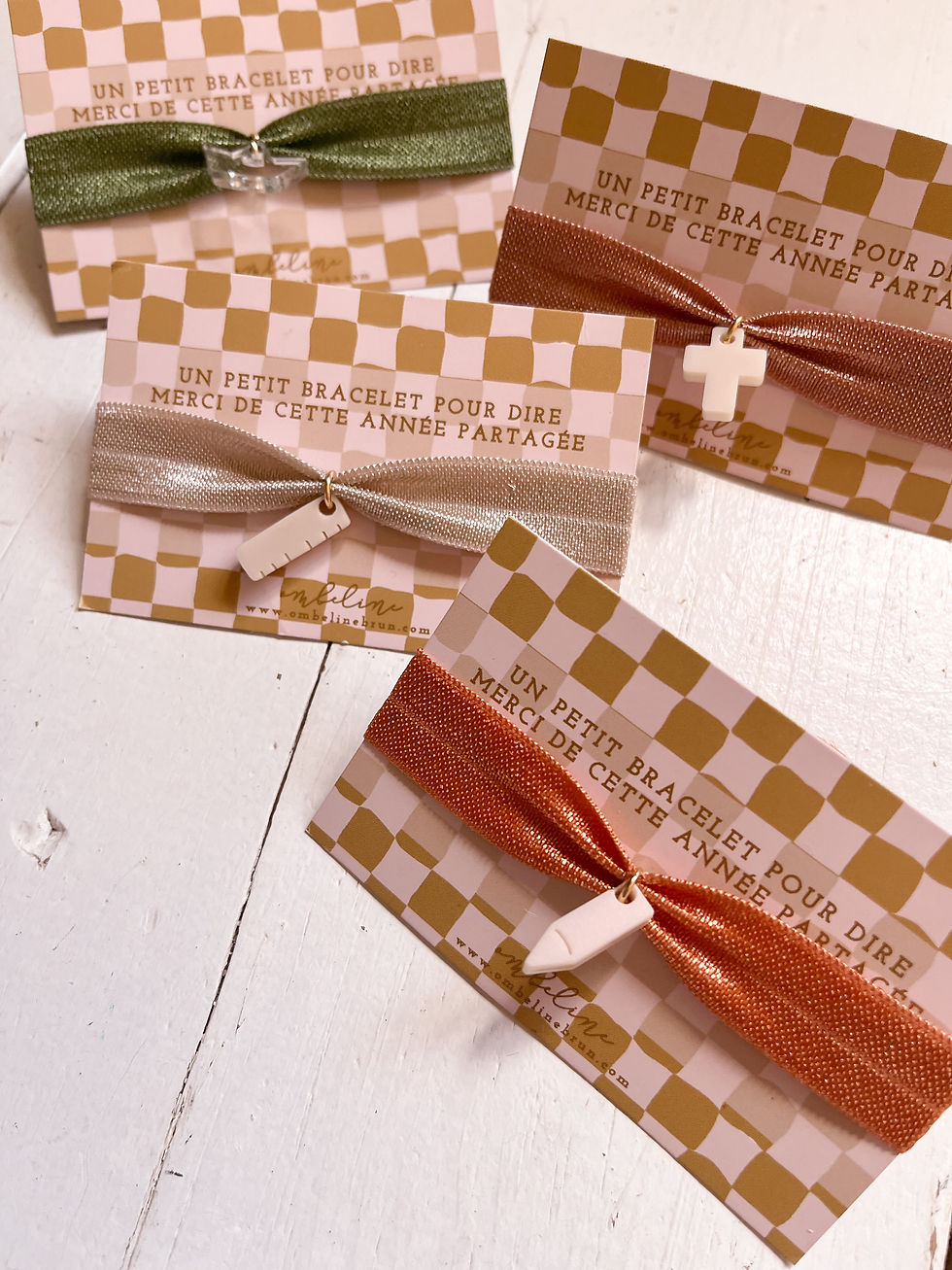 Miniature : Bracelets élastiques à personnaliser – avec carte spéciale fin d’année… 