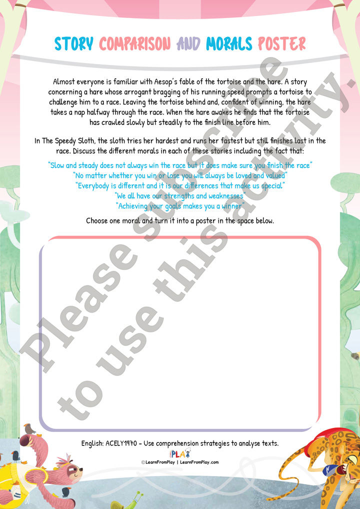 The Speedy Sloth - Morals Poster