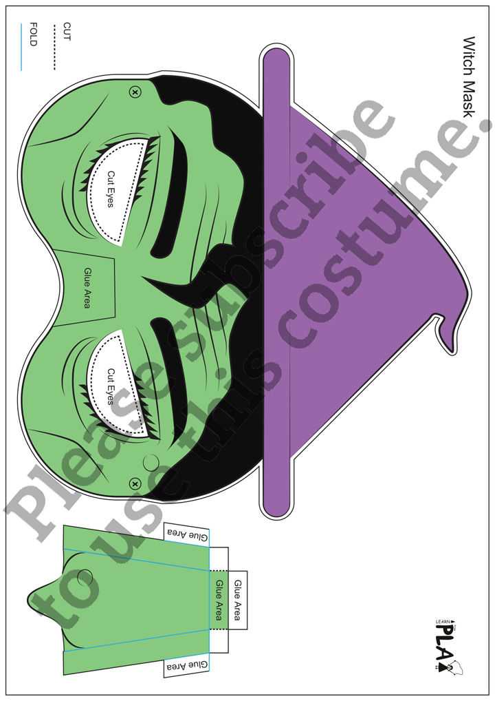 Witch Mask Coloured