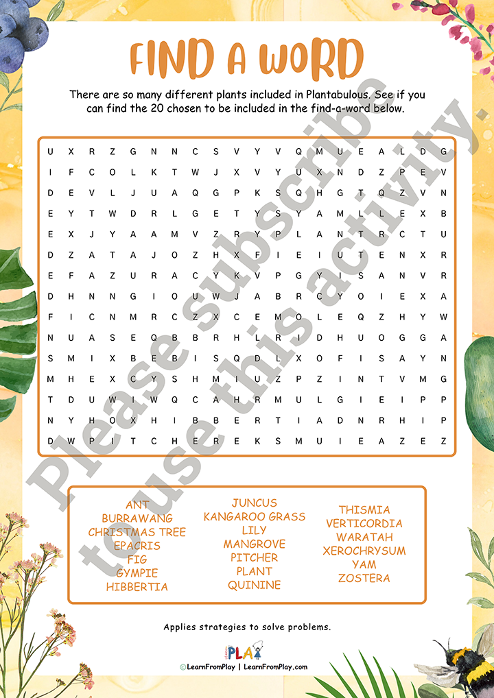 Plantabulous! More A to Z of Australian Plants - Find-A-Word