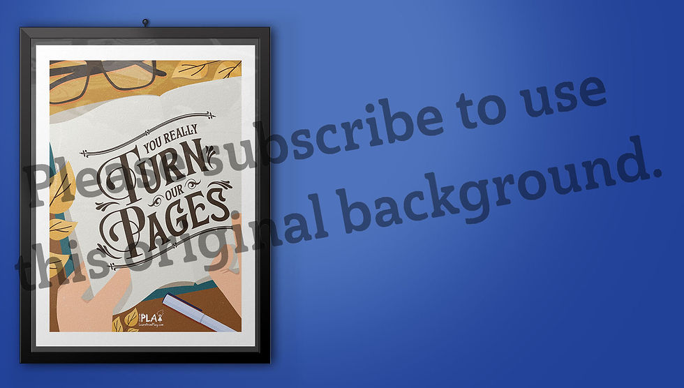 Original Artwork Virtual Background – You Really Turn Our Pages