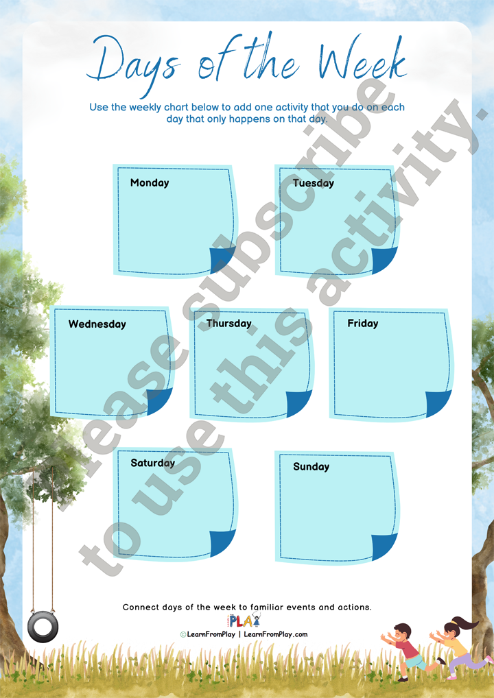 Summer Blue - Days of The Week