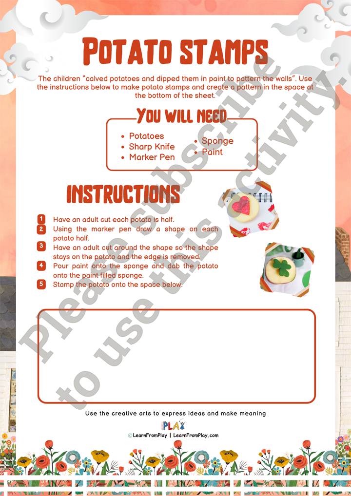 Farmhouse - Potato Stamps