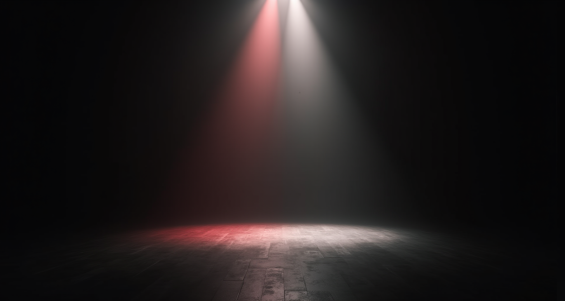 Atmospheric dark stage with dramatic lighting