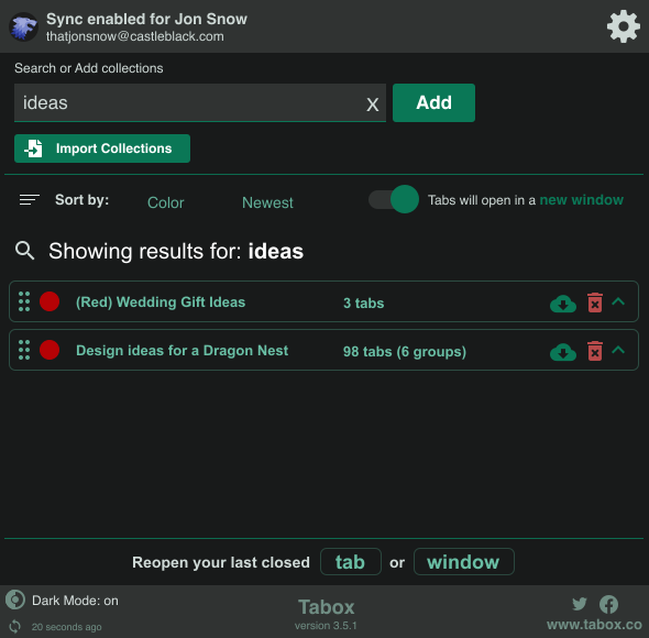 tabox search