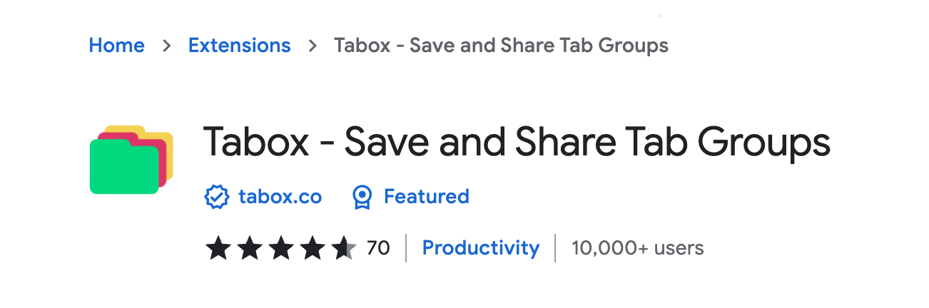 The Established Publisher and Featured badges on the Chrome Web Store