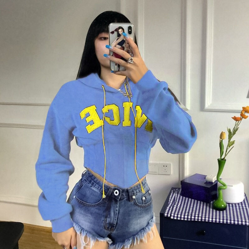 Thumbnail: New Stylish Ladies Hoodie Nice Organic Cotton Tie Dye