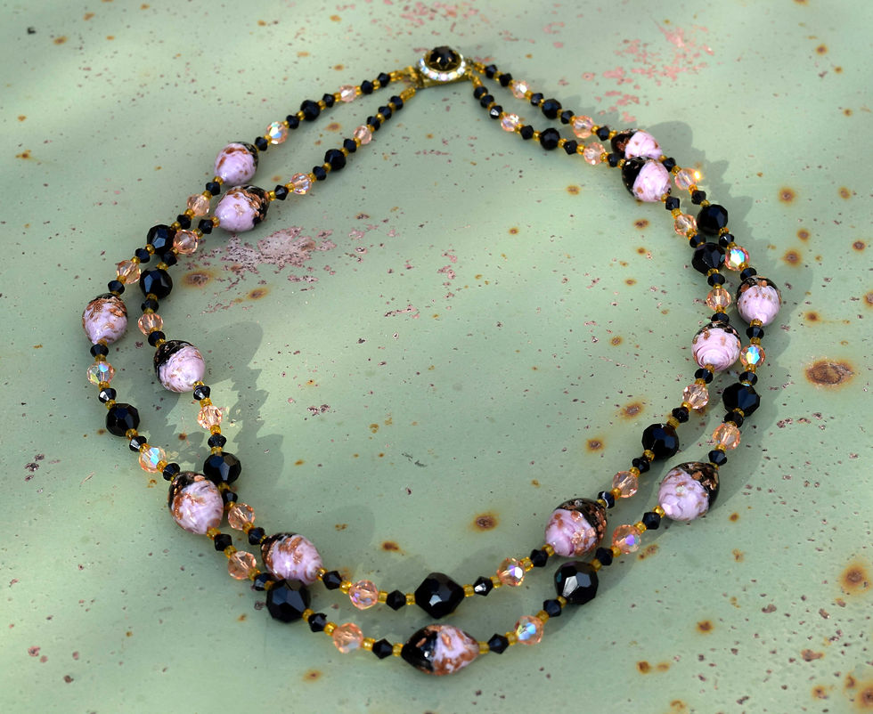 Thumbnail: vintage glass necklace
