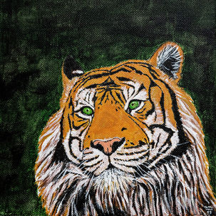Tigre à l'acrylique