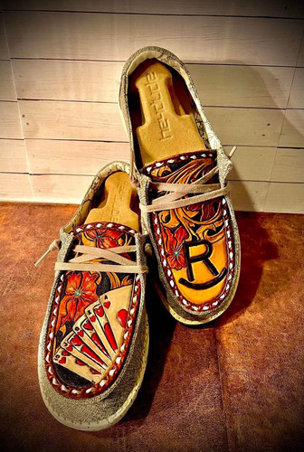 custom tooled hey dudes