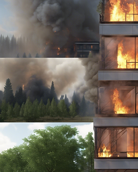 Forest Fire Impact on Building