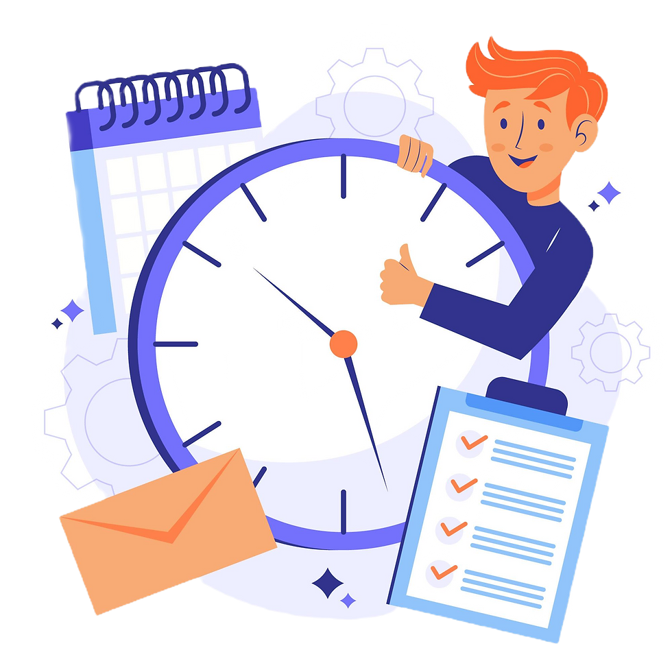 man holding a clock