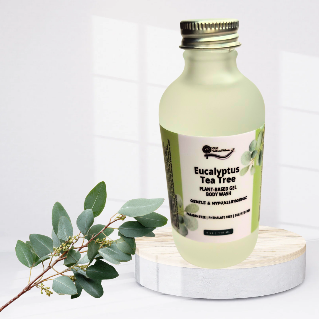 YOLO Health and Wellness Eucalyptus Tea Trea Plant Based Gel Body Wash