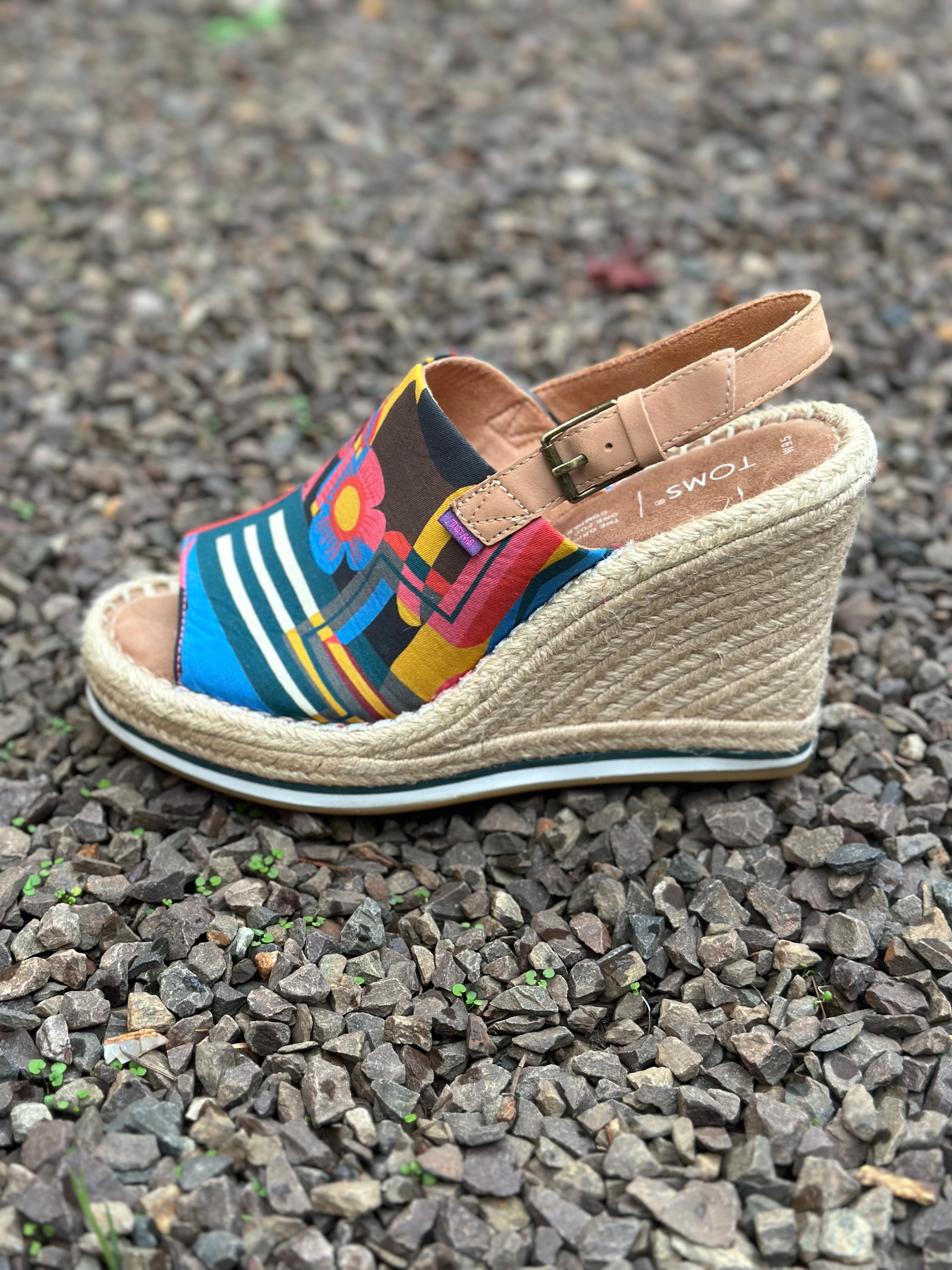TOMS Slingback Monica Wedge